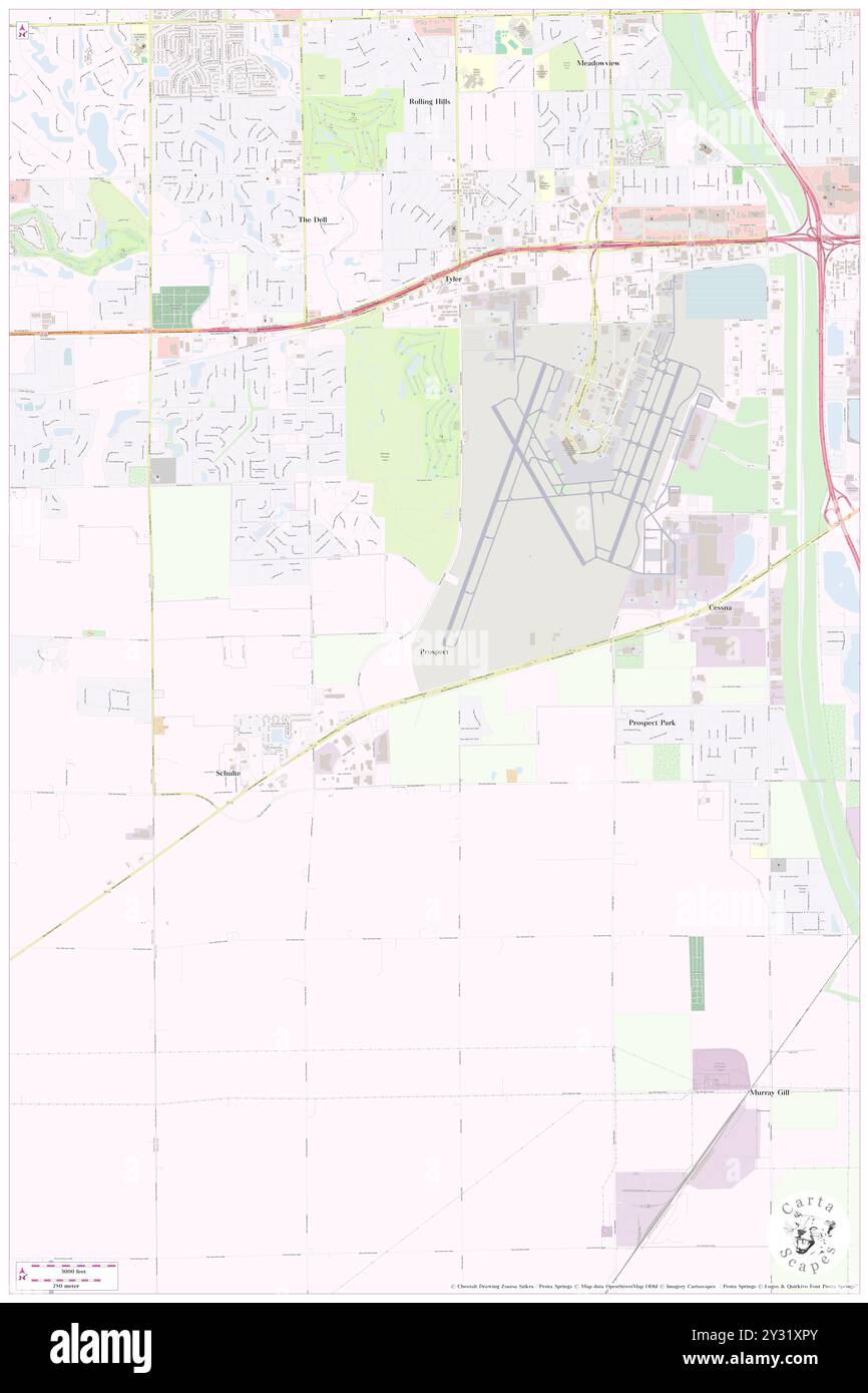 Prospect, Sedgwick County, Stati Uniti, Stati Uniti, Kansas, N 37 38' 4'', S 97 26' 49''', MAP, Cartascapes Map pubblicata nel 2024. Esplora Cartascapes, una mappa che rivela i diversi paesaggi, culture ed ecosistemi della Terra. Viaggia attraverso il tempo e lo spazio, scoprendo l'interconnessione del passato, del presente e del futuro del nostro pianeta. Foto Stock