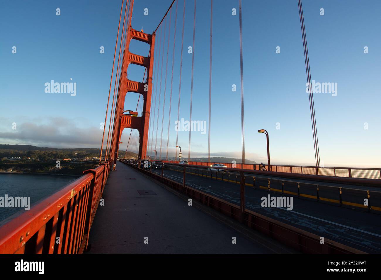 Vista del Golden Gate Bridge in california, san francisco, stati uniti. Foto Stock