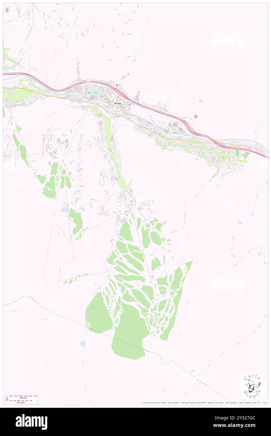 Beaver Creek Village, Eagle County, Stati Uniti, Stati Uniti, Colorado, N 39 36' 17'', S 106 30' 55'', MAP, Cartascapes Map pubblicata nel 2024. Esplora Cartascapes, una mappa che rivela i diversi paesaggi, culture ed ecosistemi della Terra. Viaggia attraverso il tempo e lo spazio, scoprendo l'interconnessione del passato, del presente e del futuro del nostro pianeta. Foto Stock