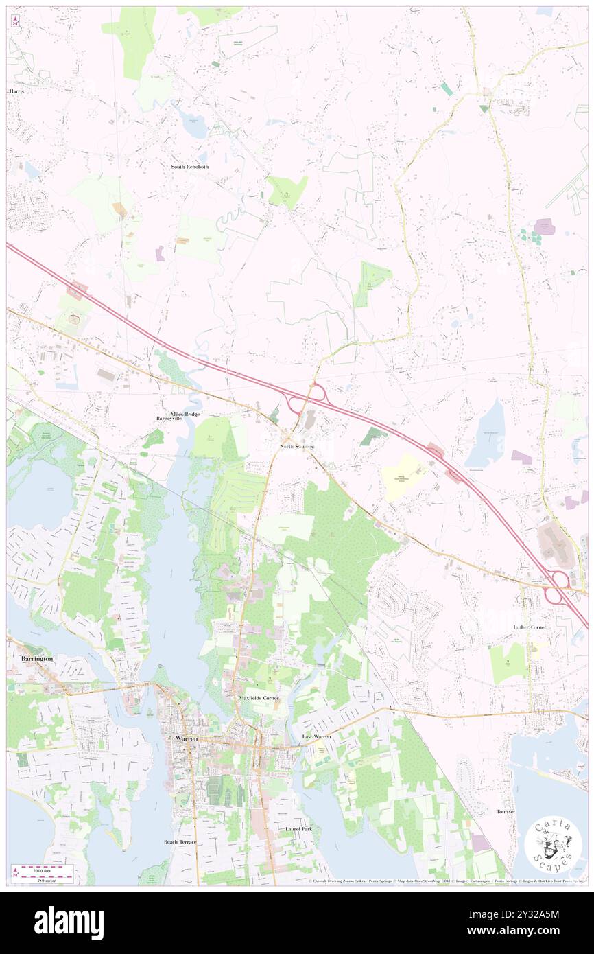 North Swansea, Bristol County, Stati Uniti, Stati Uniti, Massachusetts, N 41 46' 5'', S 71 15' 48'', MAP, Cartascapes Map pubblicata nel 2024. Esplora Cartascapes, una mappa che rivela i diversi paesaggi, culture ed ecosistemi della Terra. Viaggia attraverso il tempo e lo spazio, scoprendo l'interconnessione del passato, del presente e del futuro del nostro pianeta. Foto Stock