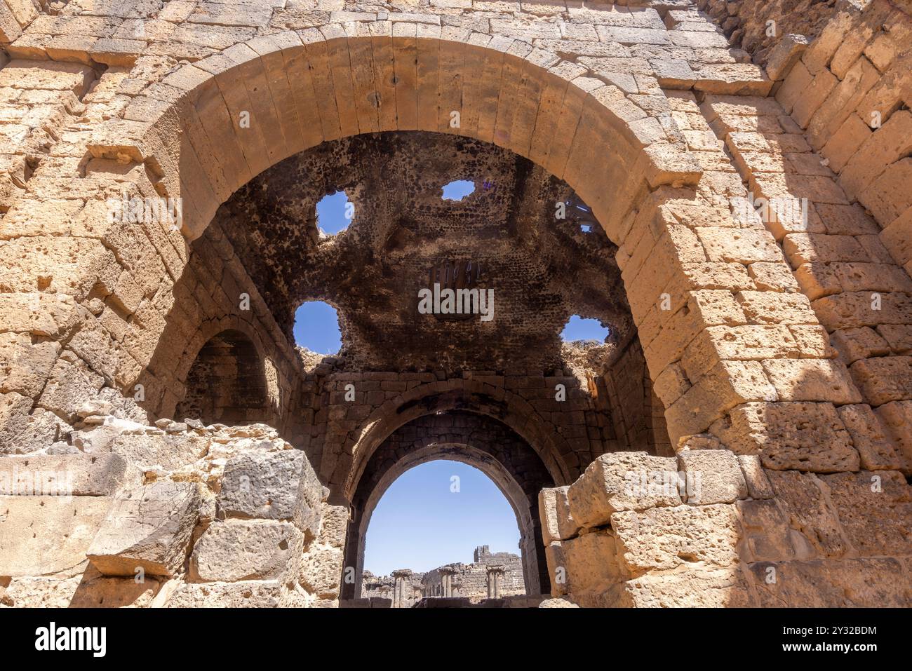Bagni del sud, Bosra, Siria Foto Stock