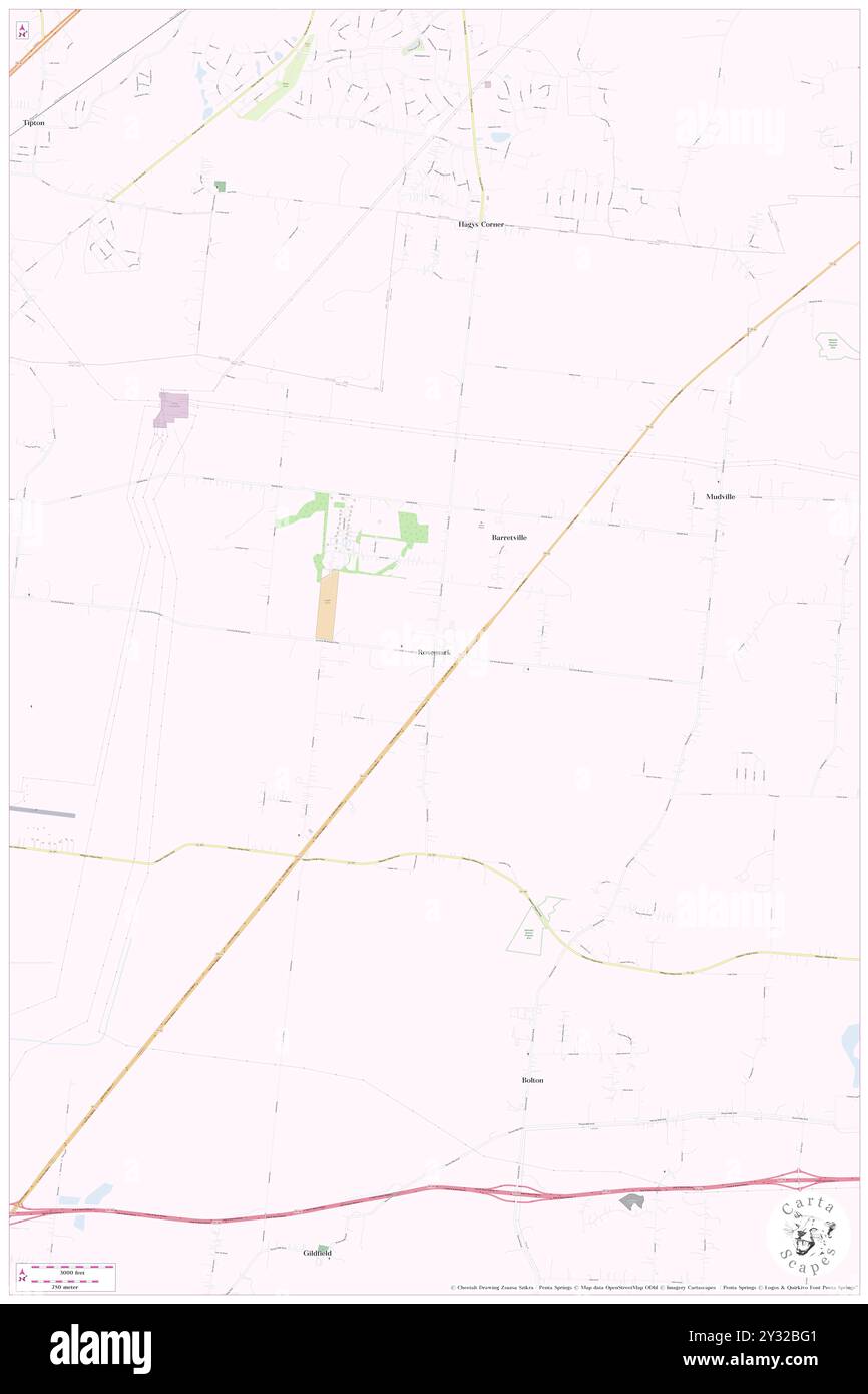 Rosemark, contea di Shelby, Stati Uniti, Stati Uniti, Tennessee, N 35 21' 45'', S 89 46' 20'', MAP, Cartascapes Map pubblicata nel 2024. Esplora Cartascapes, una mappa che rivela i diversi paesaggi, culture ed ecosistemi della Terra. Viaggia attraverso il tempo e lo spazio, scoprendo l'interconnessione del passato, del presente e del futuro del nostro pianeta. Foto Stock