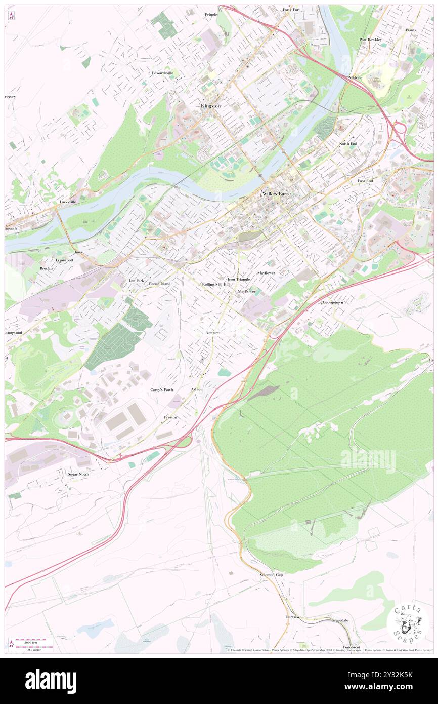 Newton, Luzerne County, Stati Uniti, Stati Uniti, Pennsylvania, N 41 13' 21''', S 75 53' 42''', MAP, Cartascapes Map pubblicata nel 2024. Esplora Cartascapes, una mappa che rivela i diversi paesaggi, culture ed ecosistemi della Terra. Viaggia attraverso il tempo e lo spazio, scoprendo l'interconnessione del passato, del presente e del futuro del nostro pianeta. Foto Stock