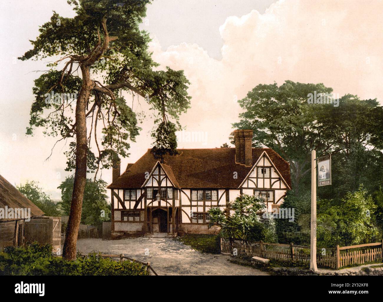 ein traditionelles Gasthaus aus dem 13. Jahrhundert, Heute George & Dragon a Tunbridge Wells, Inghilterra / una tradizionale locanda del XIII secolo, ora chiamata Th Foto Stock