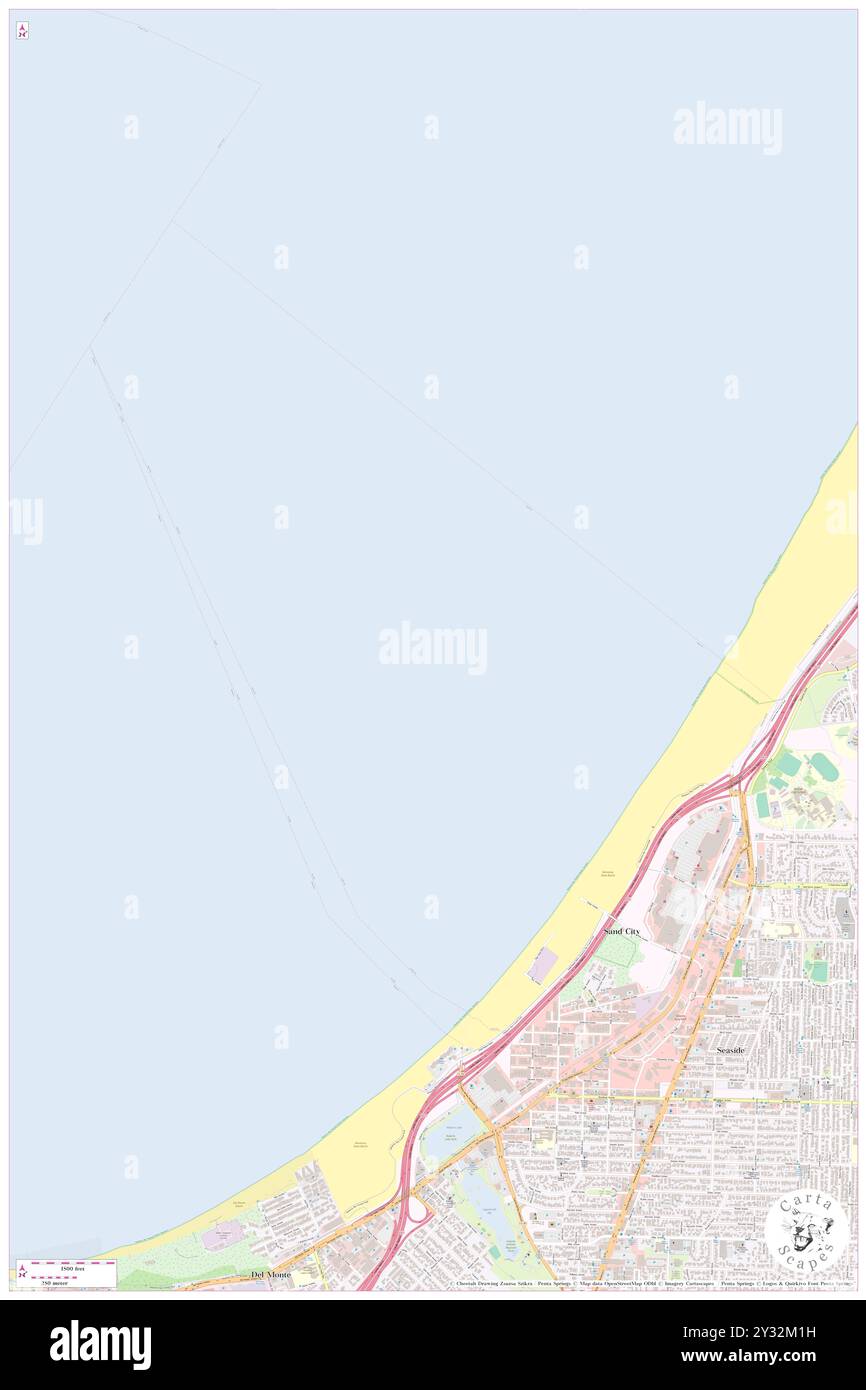 Sand City, Monterey County, Stati Uniti, Stati Uniti, California, N 36 37' 1'', S 121 50' 53''', MAP, Cartascapes Map pubblicata nel 2024. Esplora Cartascapes, una mappa che rivela i diversi paesaggi, culture ed ecosistemi della Terra. Viaggia attraverso il tempo e lo spazio, scoprendo l'interconnessione del passato, del presente e del futuro del nostro pianeta. Foto Stock