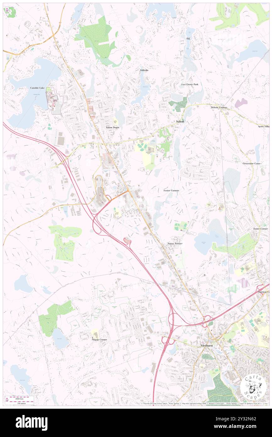 Cluffs Crossing, Contea di Rockingham, Stati Uniti, New Hampshire, N 42 45' 55'', S 71 13' 3'', MAP, Cartascapes Map pubblicata nel 2024. Esplora Cartascapes, una mappa che rivela i diversi paesaggi, culture ed ecosistemi della Terra. Viaggia attraverso il tempo e lo spazio, scoprendo l'interconnessione del passato, del presente e del futuro del nostro pianeta. Foto Stock