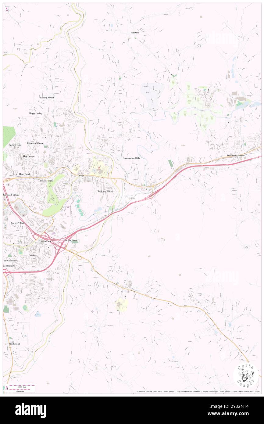 Azalea, Buncombe County, Stati Uniti, Carolina del Nord, N 35 34' 48'', S 82 28' 16'', MAP, Cartascapes Map pubblicata nel 2024. Esplora Cartascapes, una mappa che rivela i diversi paesaggi, culture ed ecosistemi della Terra. Viaggia attraverso il tempo e lo spazio, scoprendo l'interconnessione del passato, del presente e del futuro del nostro pianeta. Foto Stock