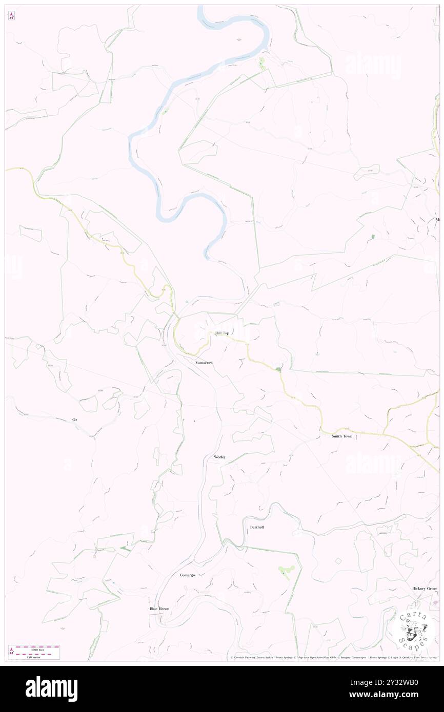 Hill Top, contea di McCreary, Stati Uniti, Kentucky, N 36 43' 21'', S 84 31' 59''', MAP, Cartascapes Map pubblicata nel 2024. Esplora Cartascapes, una mappa che rivela i diversi paesaggi, culture ed ecosistemi della Terra. Viaggia attraverso il tempo e lo spazio, scoprendo l'interconnessione del passato, del presente e del futuro del nostro pianeta. Foto Stock