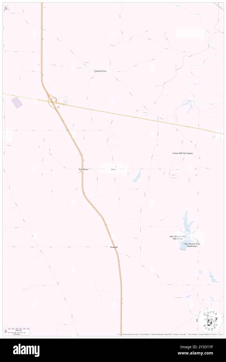 Wren, Monroe County, Stati Uniti, Mississippi, N 33 58' 18''', S 88 35' 59''', MAP, Cartascapes Map pubblicata nel 2024. Esplora Cartascapes, una mappa che rivela i diversi paesaggi, culture ed ecosistemi della Terra. Viaggia attraverso il tempo e lo spazio, scoprendo l'interconnessione del passato, del presente e del futuro del nostro pianeta. Foto Stock