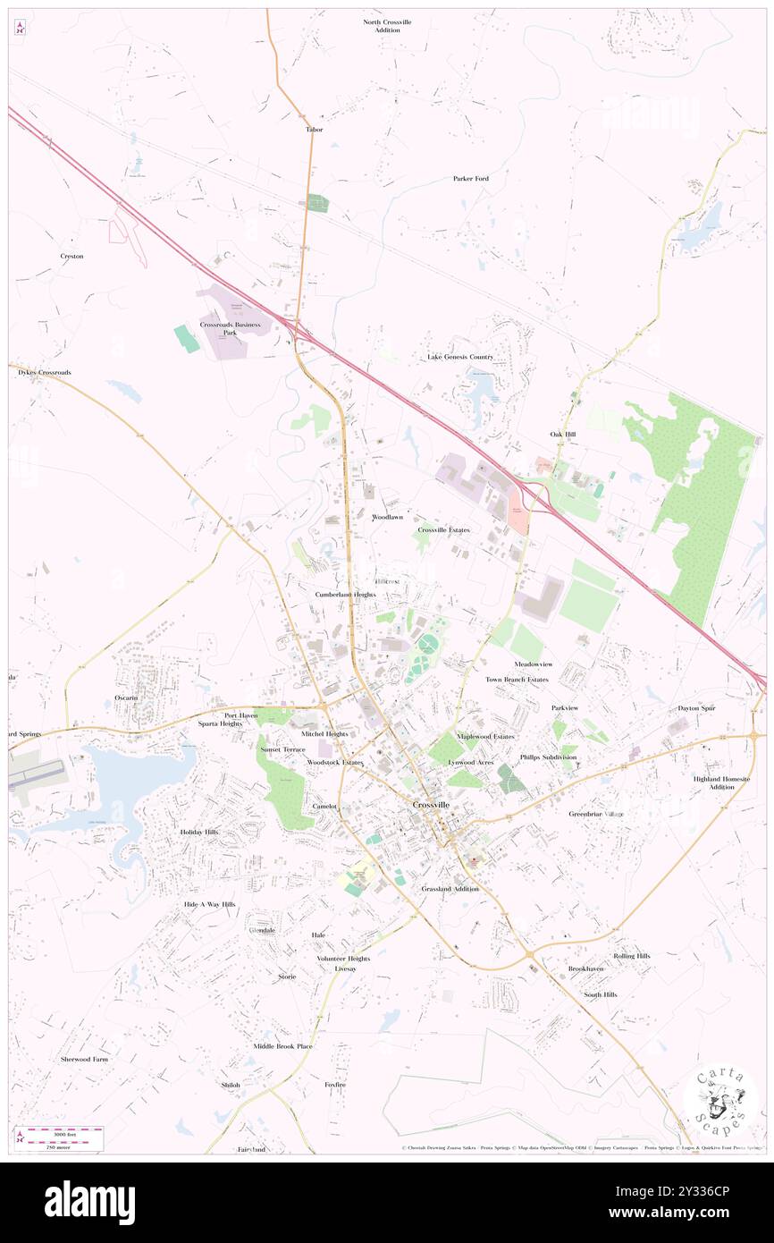 Hillcrest, contea di Cumberland, Stati Uniti, Tennessee, N 35 58' 25'', S 85 1' 59'', MAP, Cartascapes Map pubblicata nel 2024. Esplora Cartascapes, una mappa che rivela i diversi paesaggi, culture ed ecosistemi della Terra. Viaggia attraverso il tempo e lo spazio, scoprendo l'interconnessione del passato, del presente e del futuro del nostro pianeta. Foto Stock