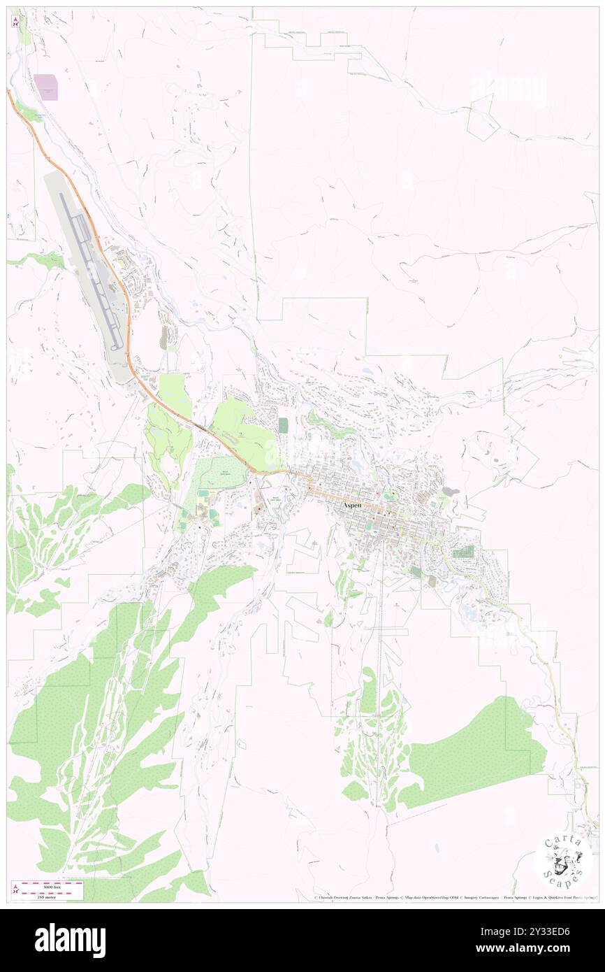 Aspen, Pitkin County, Stati Uniti, Stati Uniti, Colorado, N 39 11' 27'', S 106 49' 3'', MAP, Cartascapes Map pubblicata nel 2024. Esplora Cartascapes, una mappa che rivela i diversi paesaggi, culture ed ecosistemi della Terra. Viaggia attraverso il tempo e lo spazio, scoprendo l'interconnessione del passato, del presente e del futuro del nostro pianeta. Foto Stock