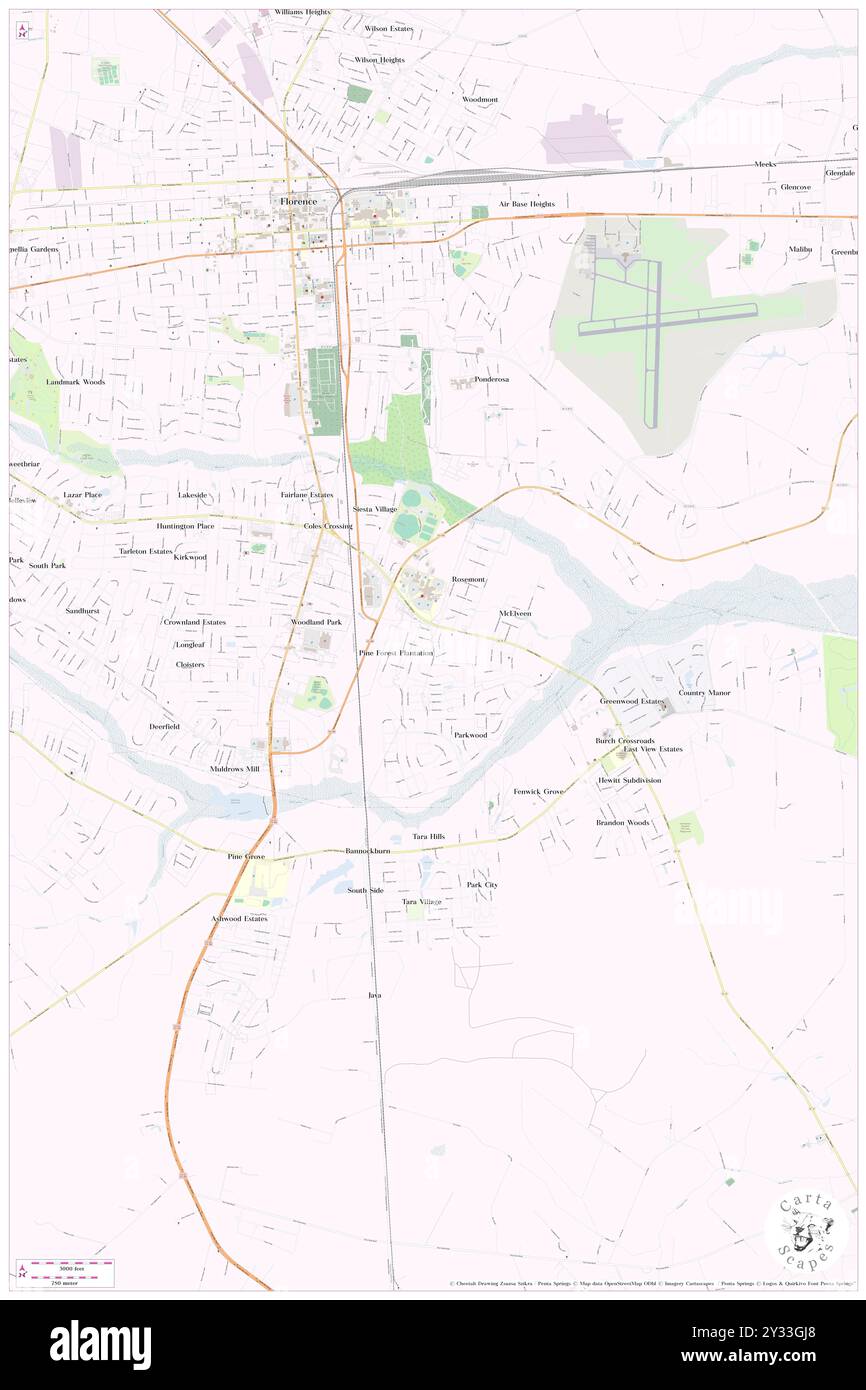 Nob Hill, Florence County, Stati Uniti, Stati Uniti, Carolina del Sud, N 34 9' 15'', S 79 45' 4'', MAP, Cartascapes Map pubblicata nel 2024. Esplora Cartascapes, una mappa che rivela i diversi paesaggi, culture ed ecosistemi della Terra. Viaggia attraverso il tempo e lo spazio, scoprendo l'interconnessione del passato, del presente e del futuro del nostro pianeta. Foto Stock