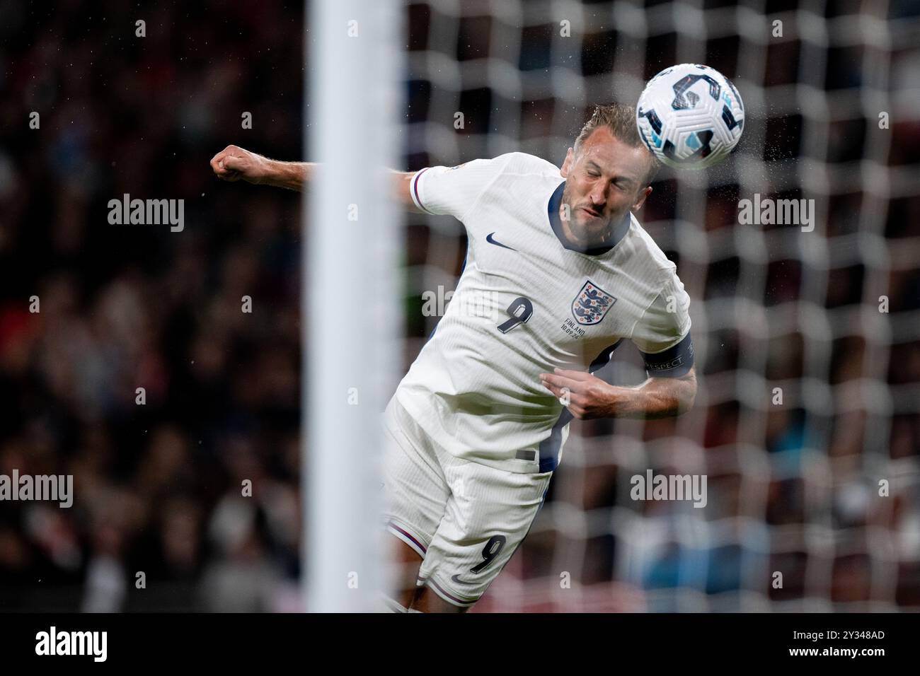 LONDRA, INGHILTERRA - 10 SETTEMBRE: Harry Kane, dell'Inghilterra, durante la partita di Lega B del gruppo B2 della UEFA Nations League 2024/25 tra Inghilterra e Finlandia alle ore Foto Stock