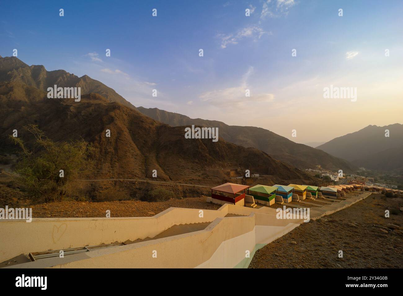 Abha , Arabia Saudita 6 luglio 2022: Bellissimi luoghi turistici nella città di Abha - Turismo saudita Foto Stock