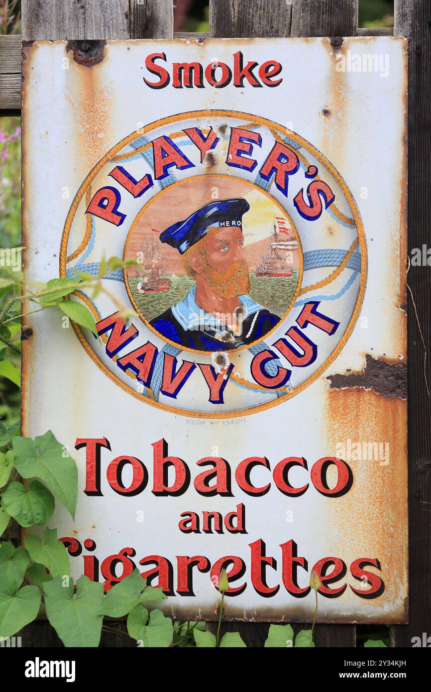 Pubblicità di tabacco vintage giocatori Navy Cut pubblicità pubblicità fumare pubblicità Foto Stock