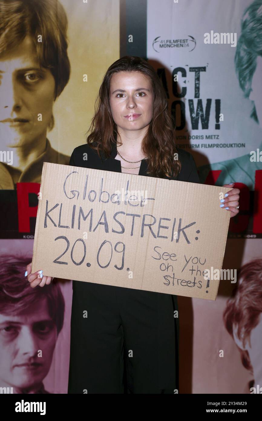 Luisa Neubauer, Global Strike, anteprima di Berlino Petra Kelly, Act Now, 04.09.2024, Delphi Filmpalast, Berlino Foto Stock