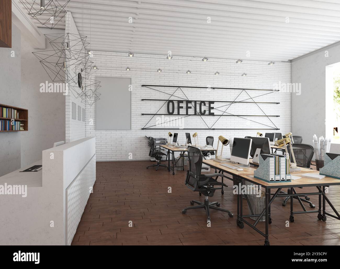 Uffici aperti e collaborativi. Foto Stock