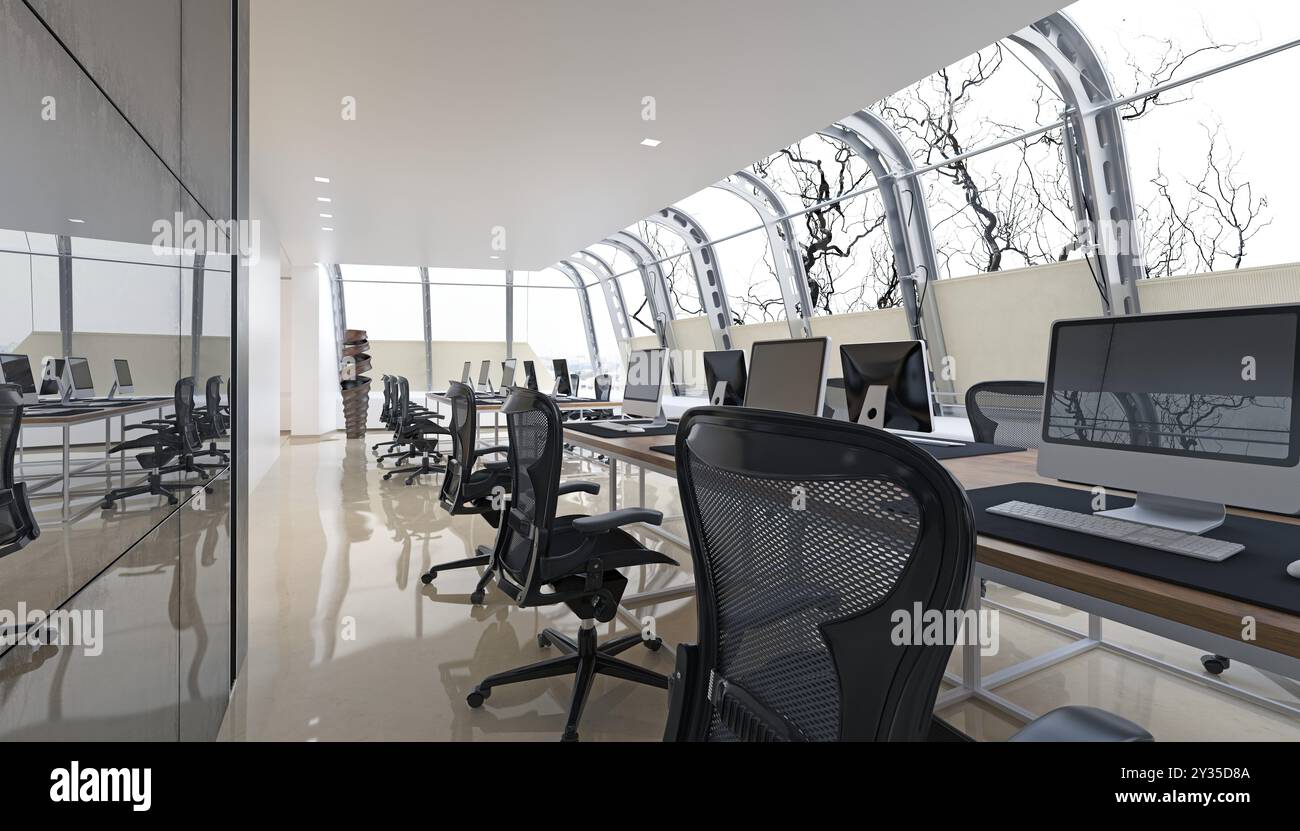 Moderno spazio ufficio dal design elegante Foto Stock