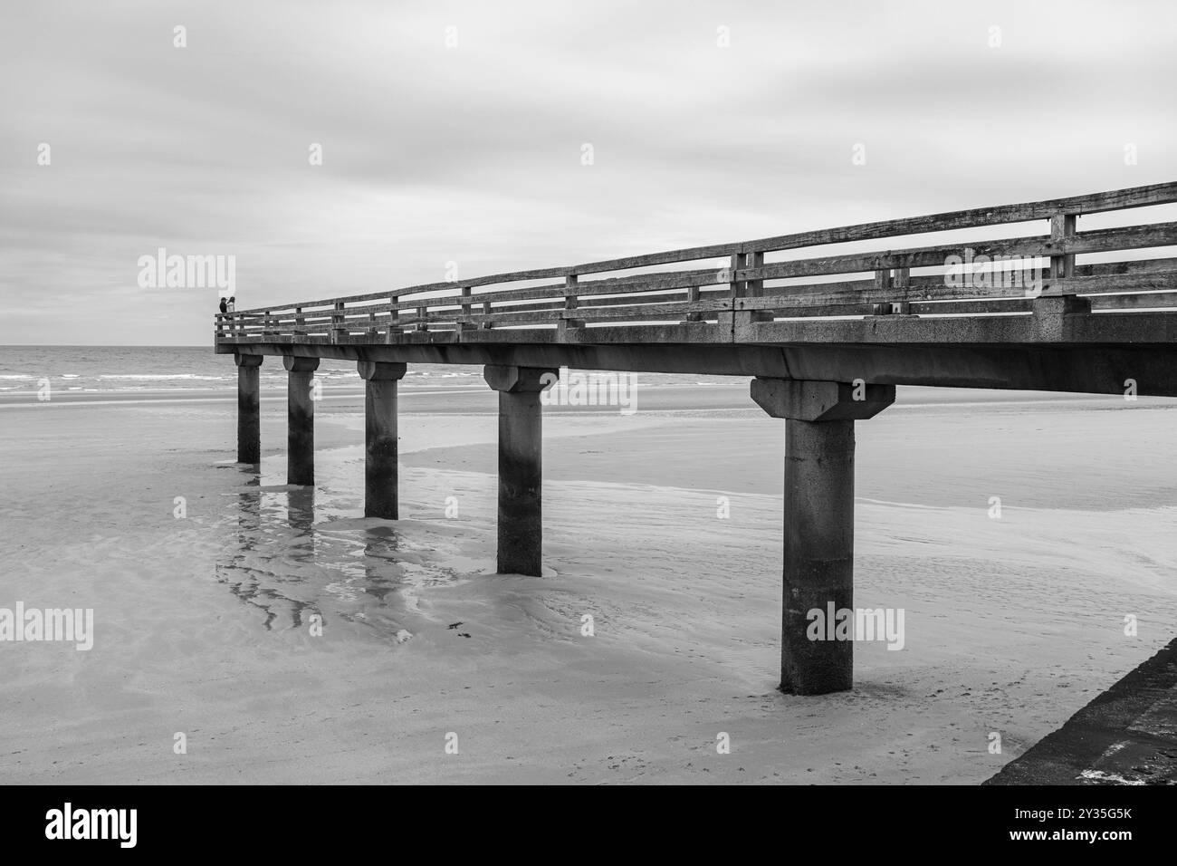 Molo vicino a Omaha Beach - Secteur Charlie Dog Green Foto Stock