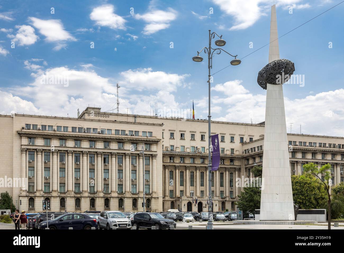 Memoriale della rinascita, Rivoluzione Romena anticomunista del 1989, Piazza della Rivoluzione, Bucarest, Romania Foto Stock