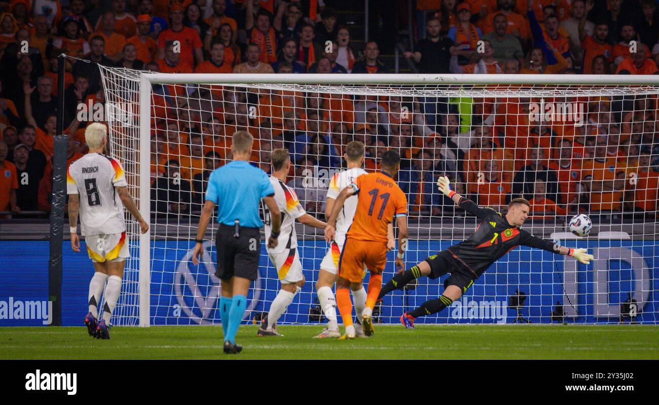 Amsterdam, Paesi Bassi. 10 settembre 2024. Marc-Andre ter Stegen (DFB) Paesi Bassi - Germania Niederlande - Deutschland 10.09.2024 Copyright (nur für Foto Stock