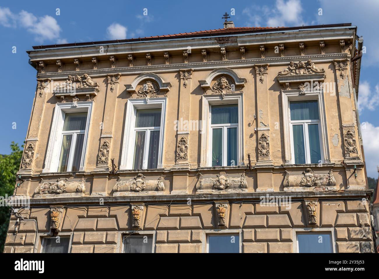 Casa storica barocca in stile francese, strada Prundului, Brasov, Romania Foto Stock