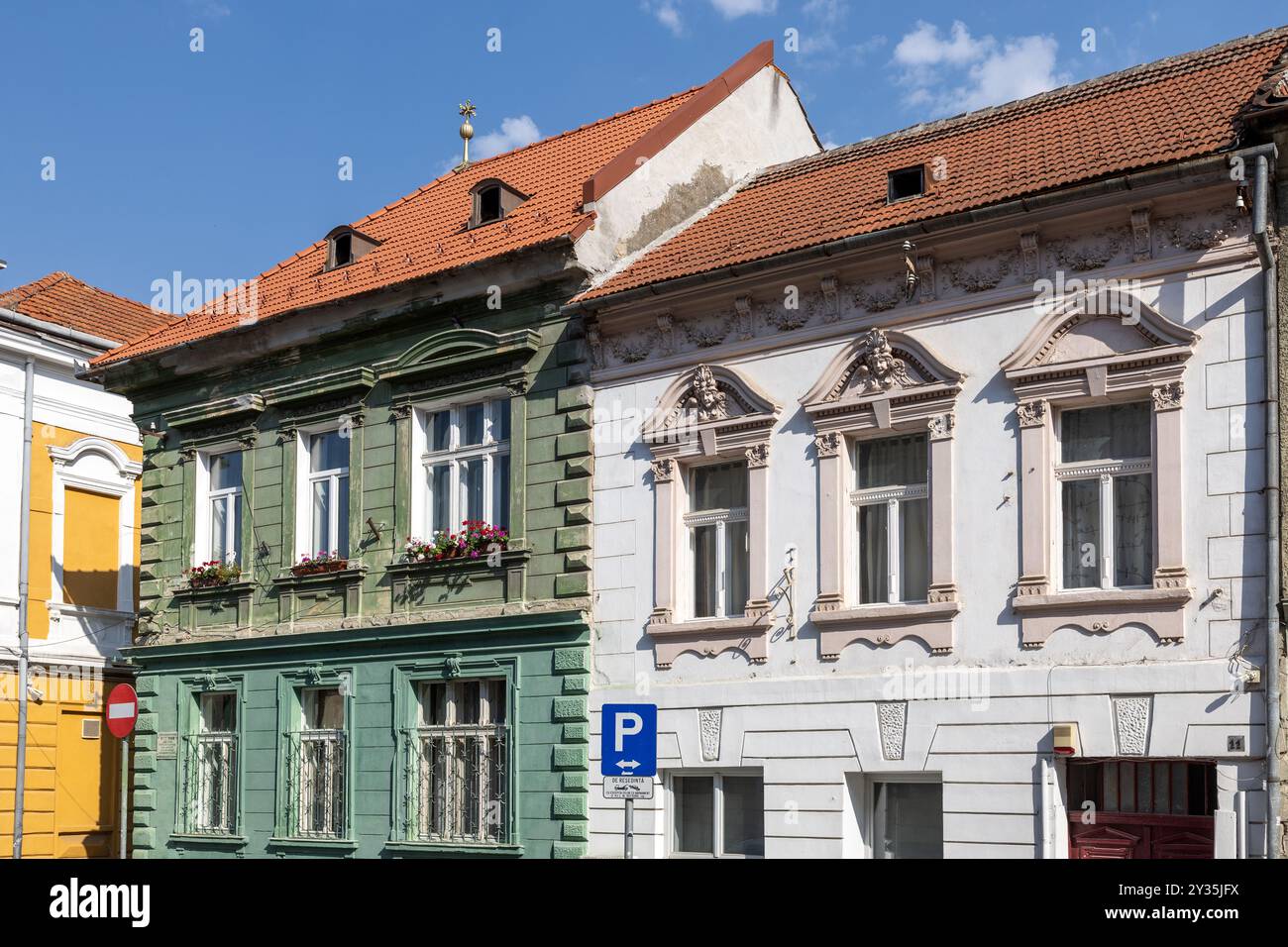 Dimora storica, strada Prundului, Brasov, Romania Foto Stock