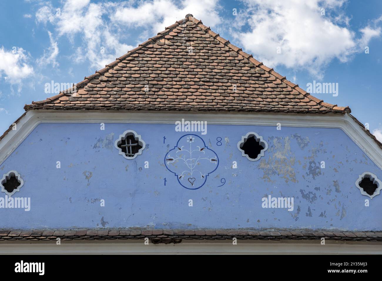 Edifici storici sassoni, Viscri, Romania Foto Stock