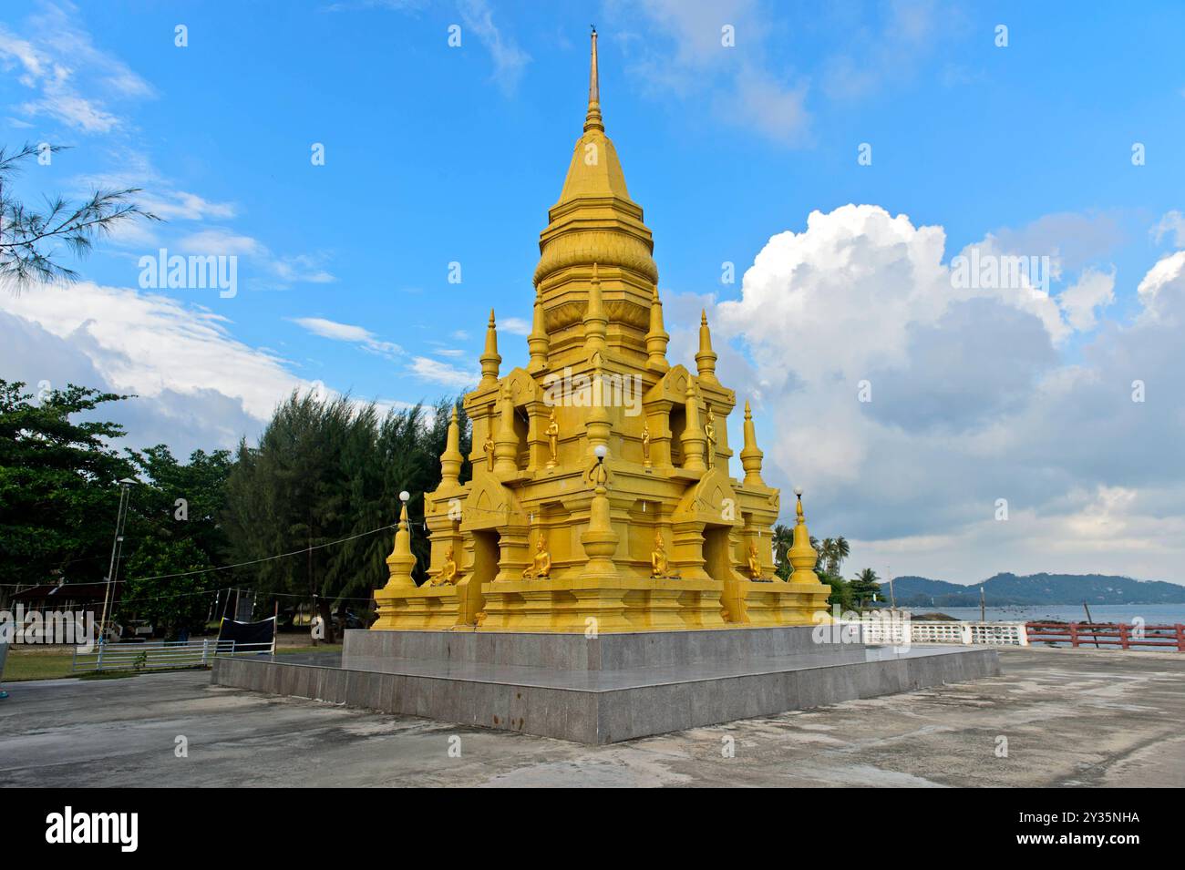 Laem Sor Pagode, Bang Kao Strand, Koh Samui, Thailandia *** Laem Sor Pagoda, Bang Kao Beach, Koh Samui, Thailandia *** Laem Sor Pagoda, Bang Kao Beach, Ko Foto Stock