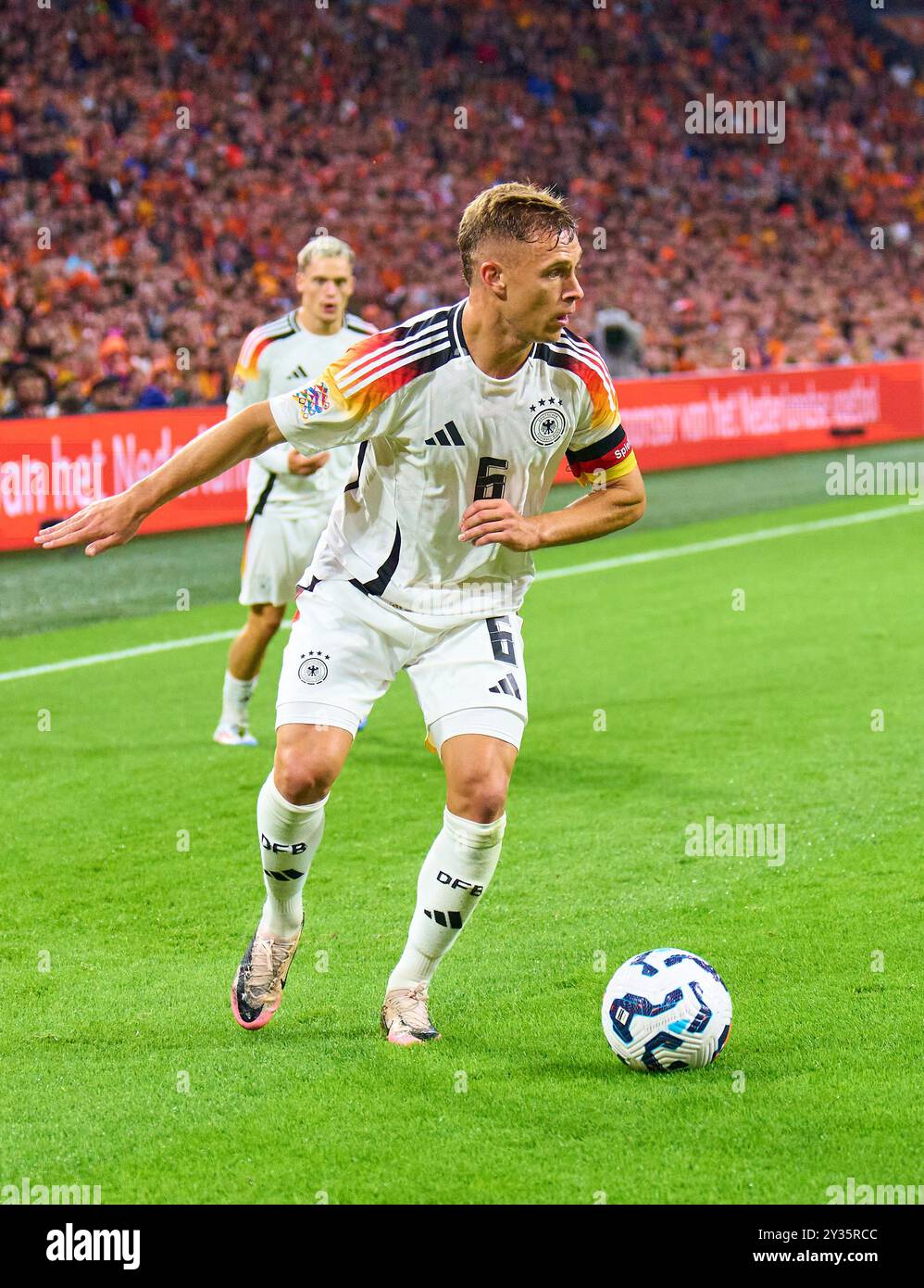 Joshua Kimmich, DFB 6 nella partita di UEFA Nations League 2024 PAESI BASSI - GERMANIA 2-2 nella stagione 2024/2025 al 10 settembre 2024 ad Amsterdam, NL. Fotografo: Peter Schatz Foto Stock