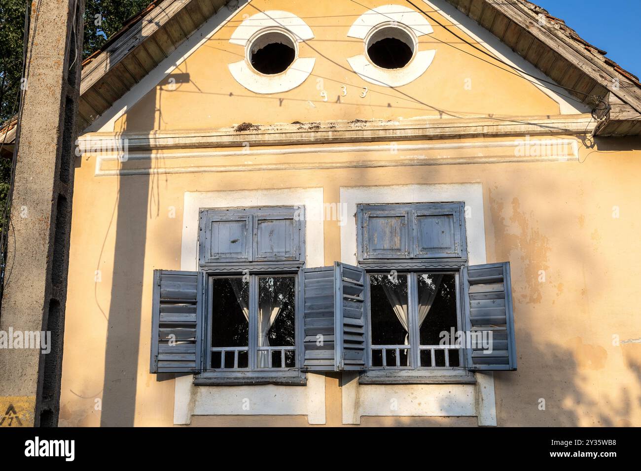 Casa tradizionale sassone, Cobor, Transilvania, Romania Foto Stock