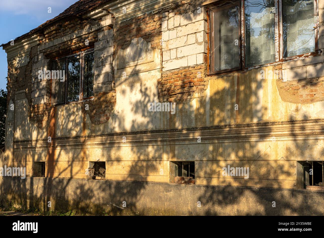 Casa tradizionale sassone, Cobor, Transilvania, Romania Foto Stock