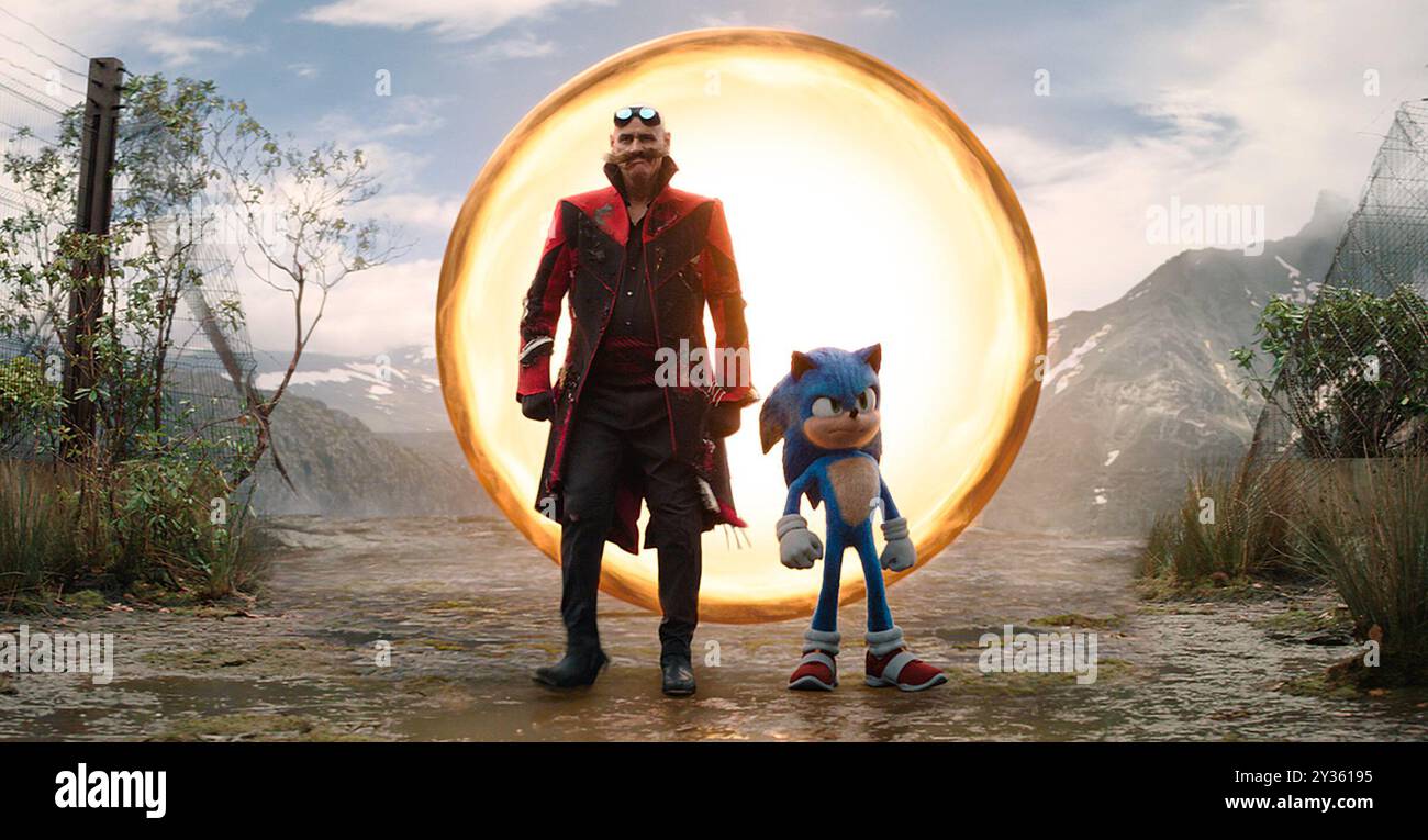 Sonic the Hedgehog 3 Jim Carrey Foto Stock