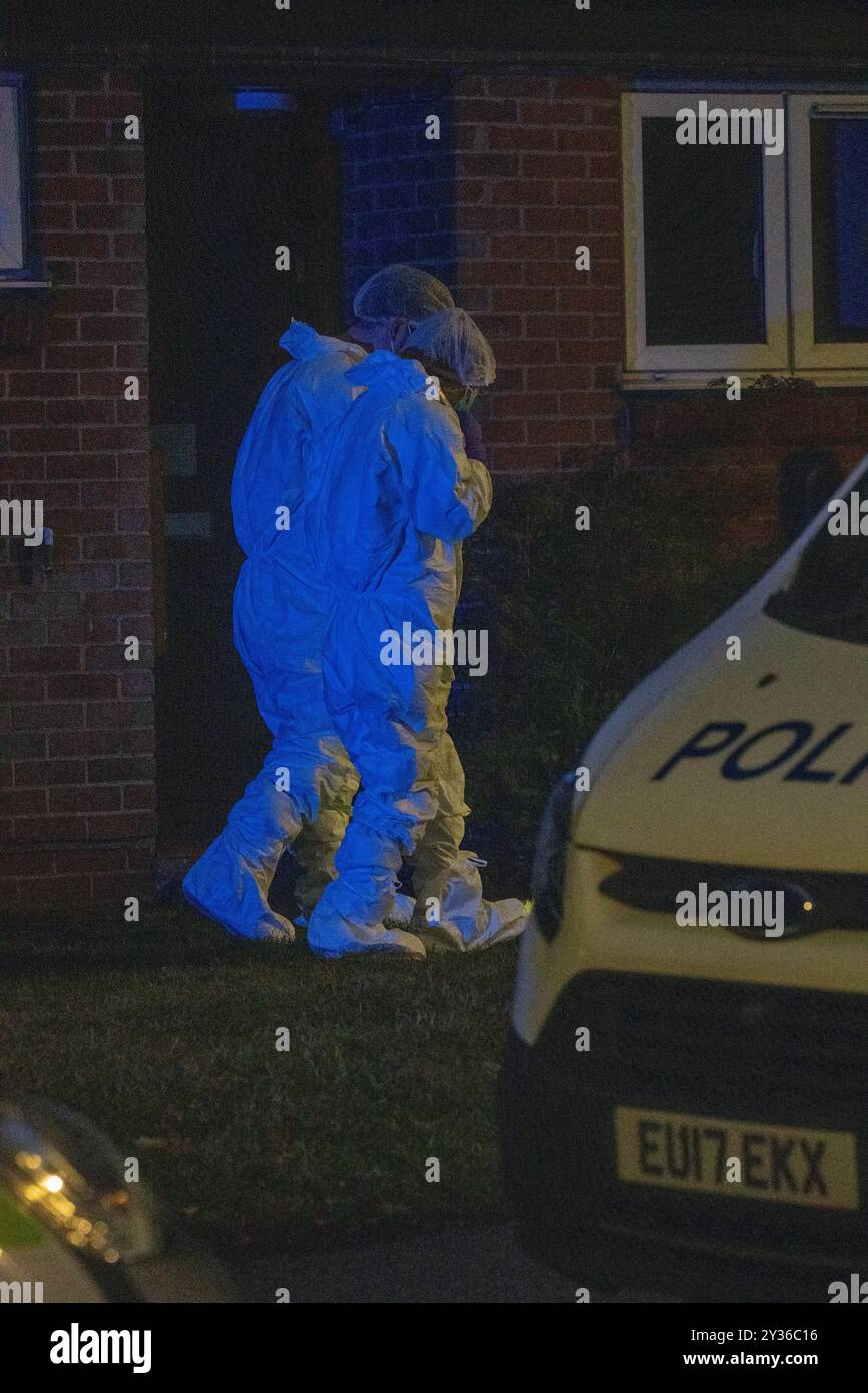 Brentwood Essex 12 settembre 2024 la polizia di Essex sta indagando su un "incidente grave" a Ingrave Road, Brentwood Essex. Ci sono speculazioni locali secondo cui potrebbe essere un omicidio. Crediti: Ian Davidson/Alamy Live News Foto Stock