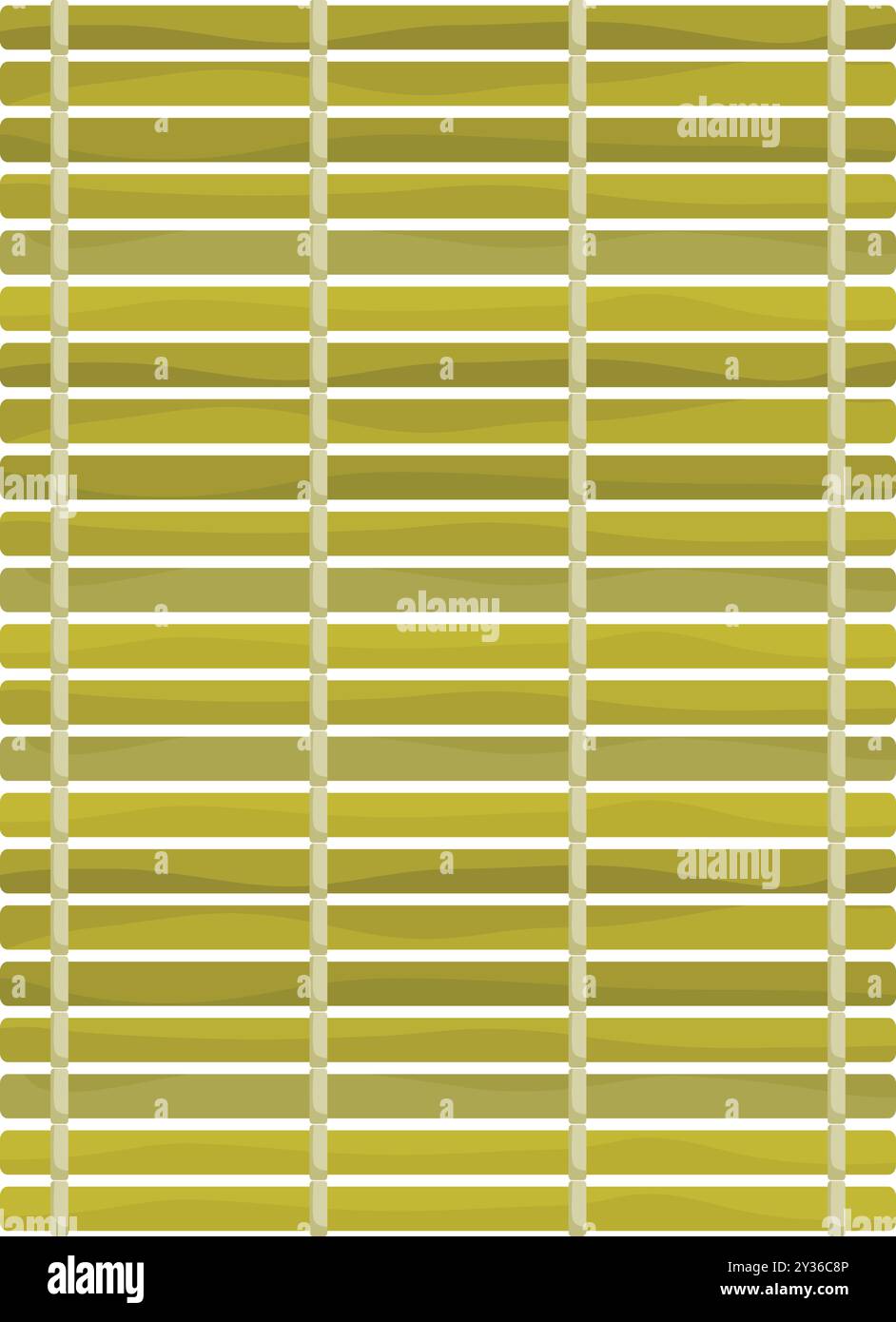 Tradizionale tappeto di bambù giapponese per servire e preparare sushi roll Illustrazione Vettoriale