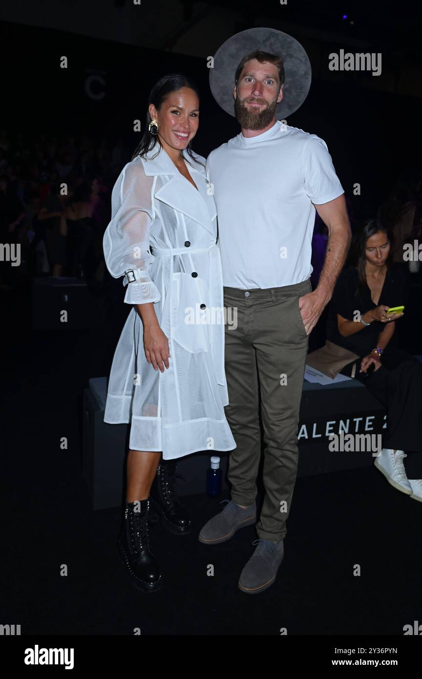 Madrid, Spagna. 12 settembre 2024. Alla prima fila della sfilata Clara Couture durante la Mercedes-Benz Fashion Week de Madrid in IFEMA, 12 settembre 2024 Spagna Antonio Quilez/Cordon Press credito: CORDON PRESS/Alamy Live News Foto Stock