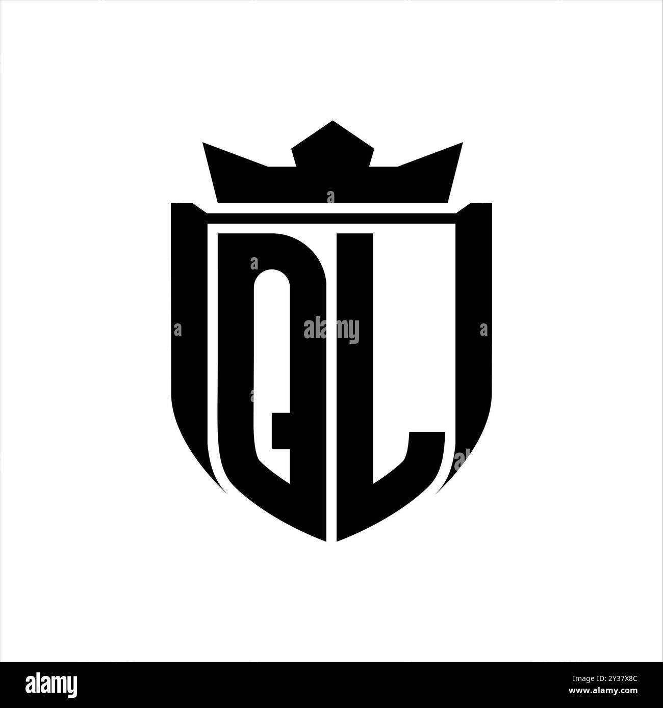 logo illustrativo e loghi con corona Foto Stock