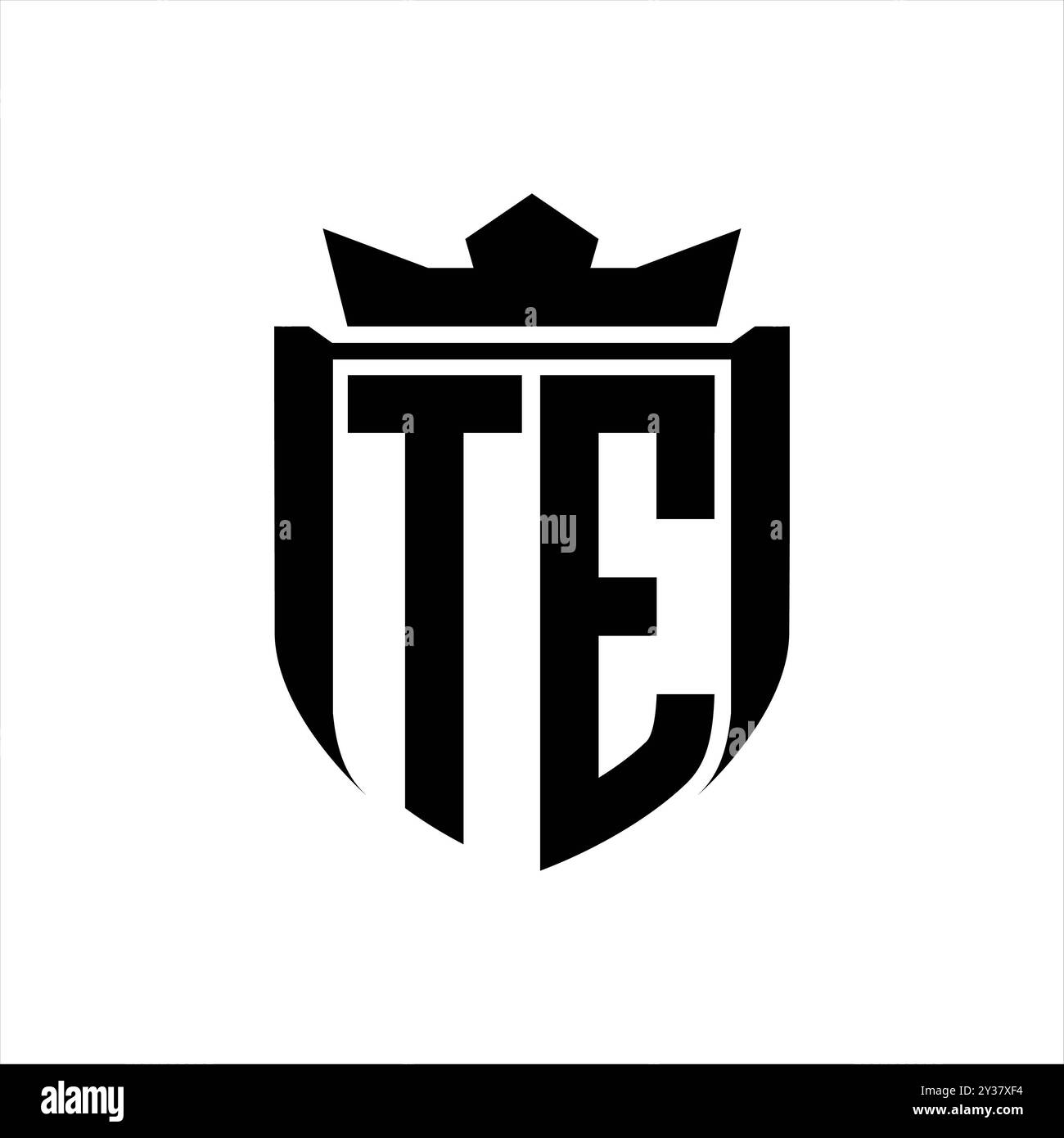 logo illustrativo e loghi con corona Foto Stock