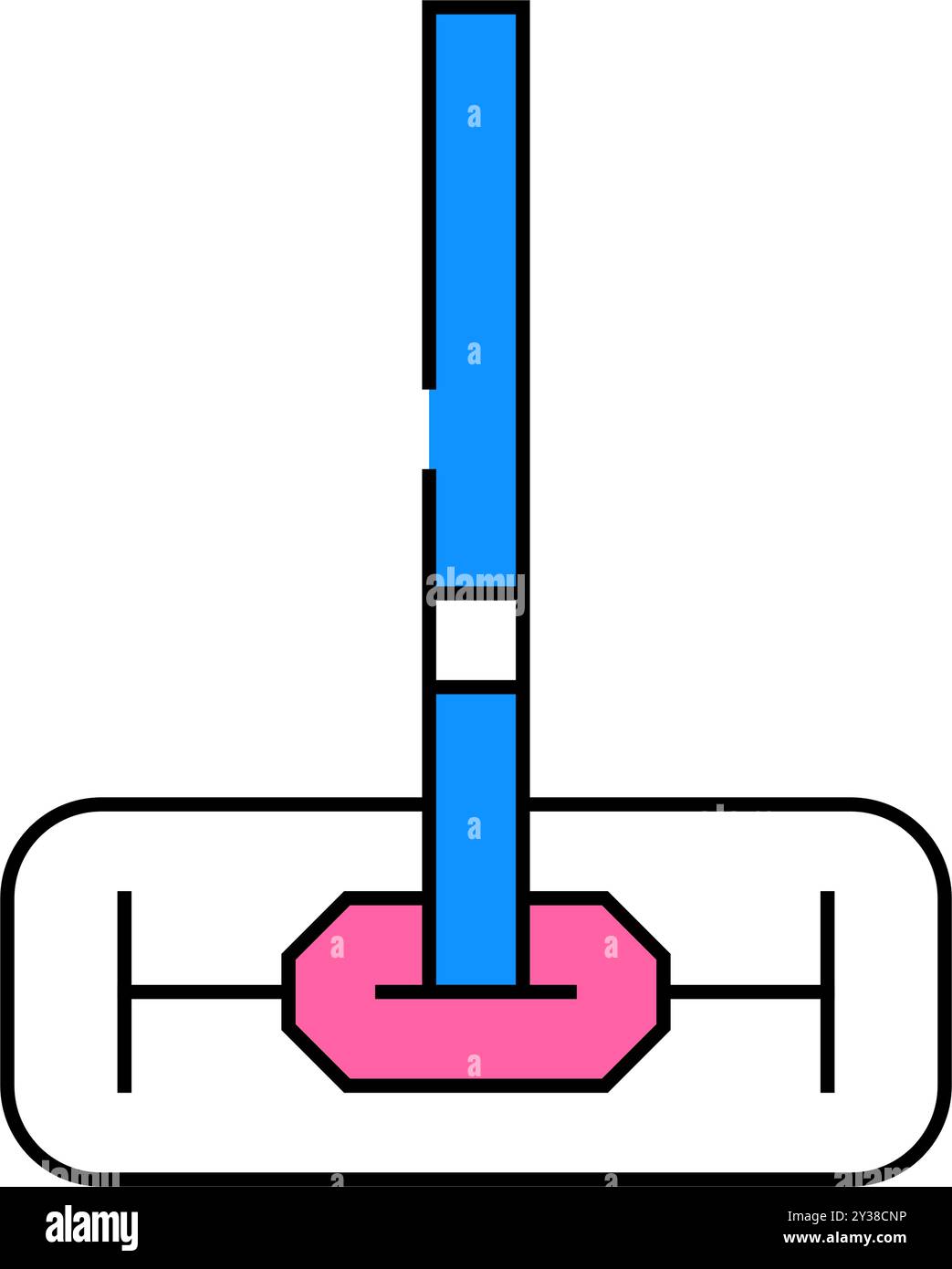 illustrazione a colori dell'icona piatta dello strumento per la pulizia Illustrazione Vettoriale