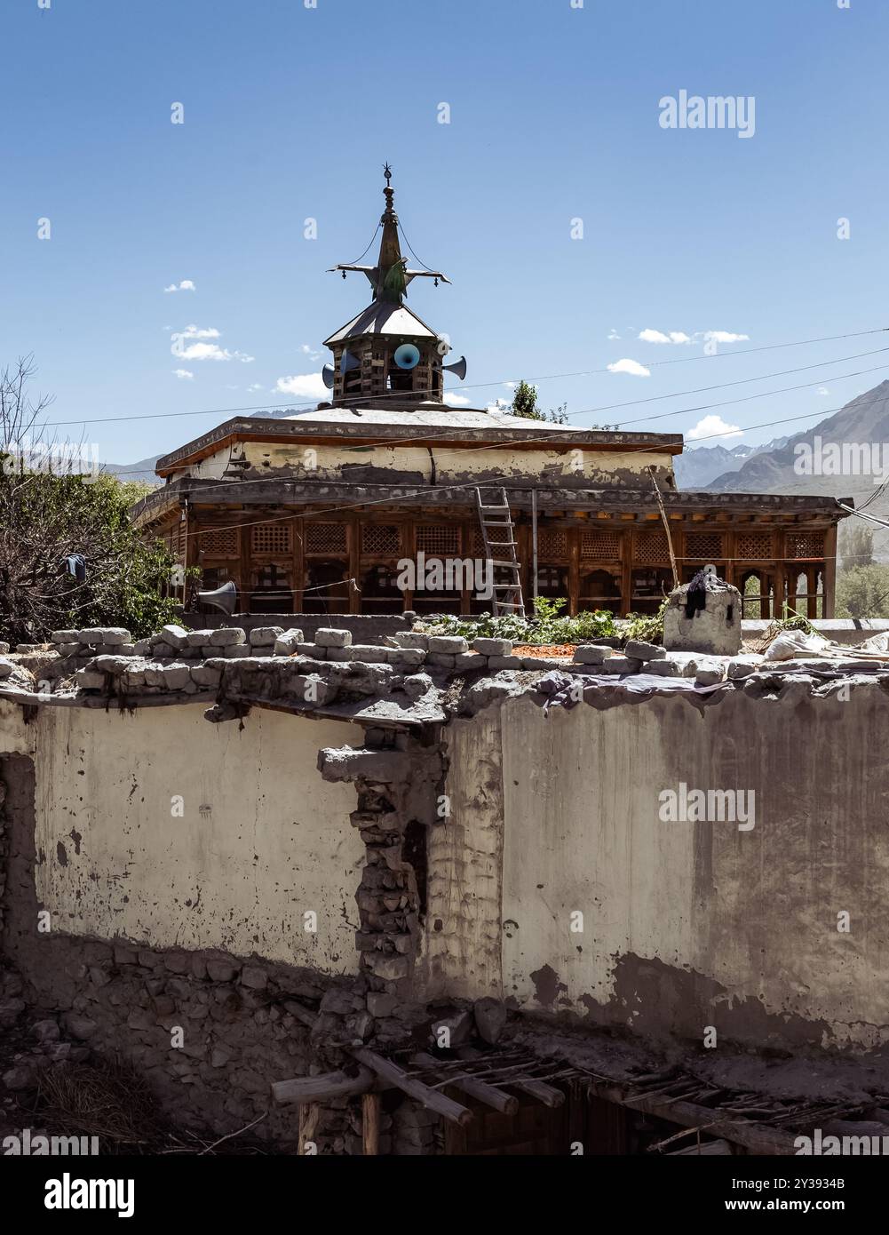 Moschea di legno di Khaplu da Gilgit-Baltistan Foto Stock