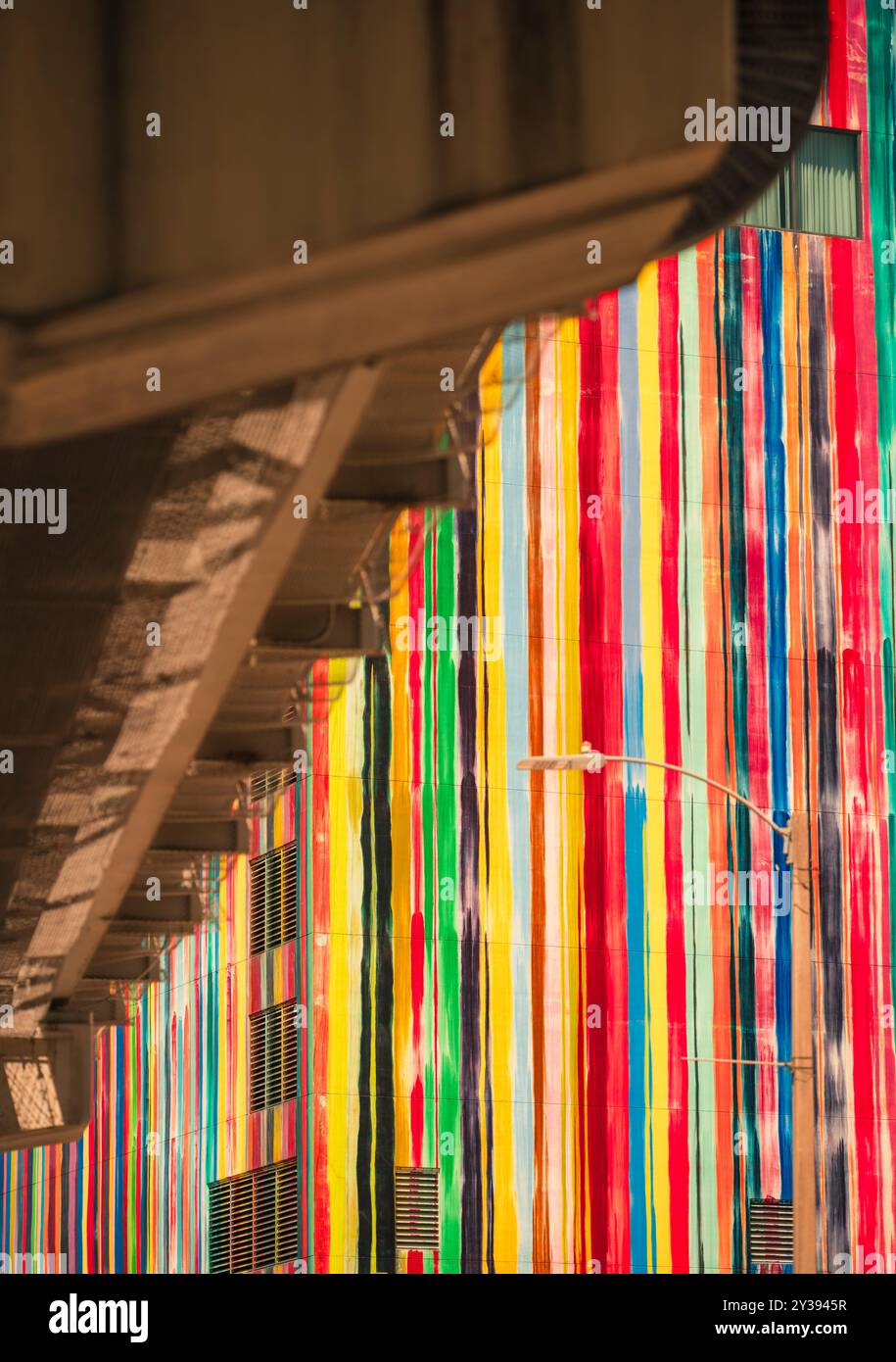 Edificio colorato Street miami Brickell Foto Stock