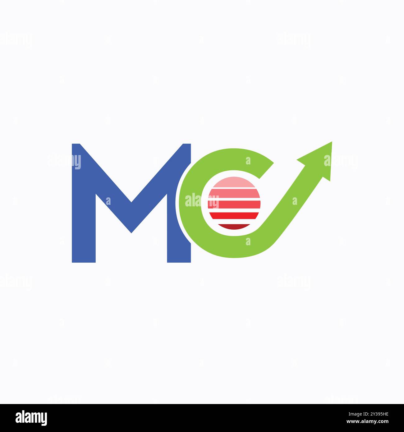 Lettera M di marketing e di business creativo Design del logo Illustrazione Vettoriale