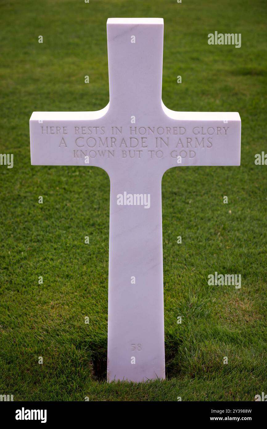 Tombe al cimitero e memoriale americano del Lussemburgo, Hamm, Lussemburgo Foto Stock