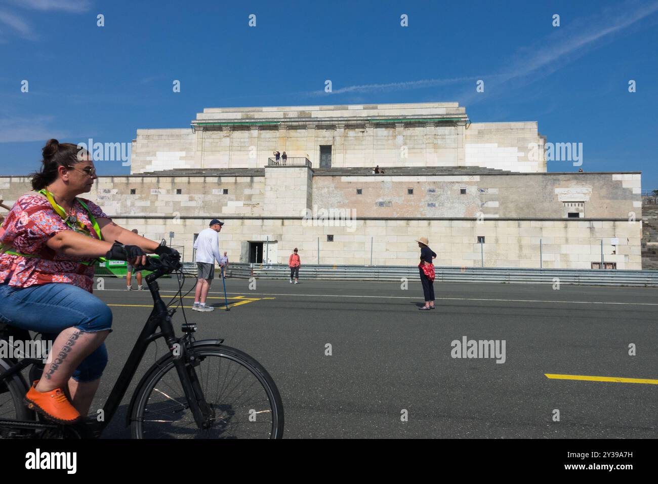 Zeppelinfeld Norimberga Zeppelin Field Nazi Tribune Grandstand Stadium, Norimberga Germania Europa Foto Stock