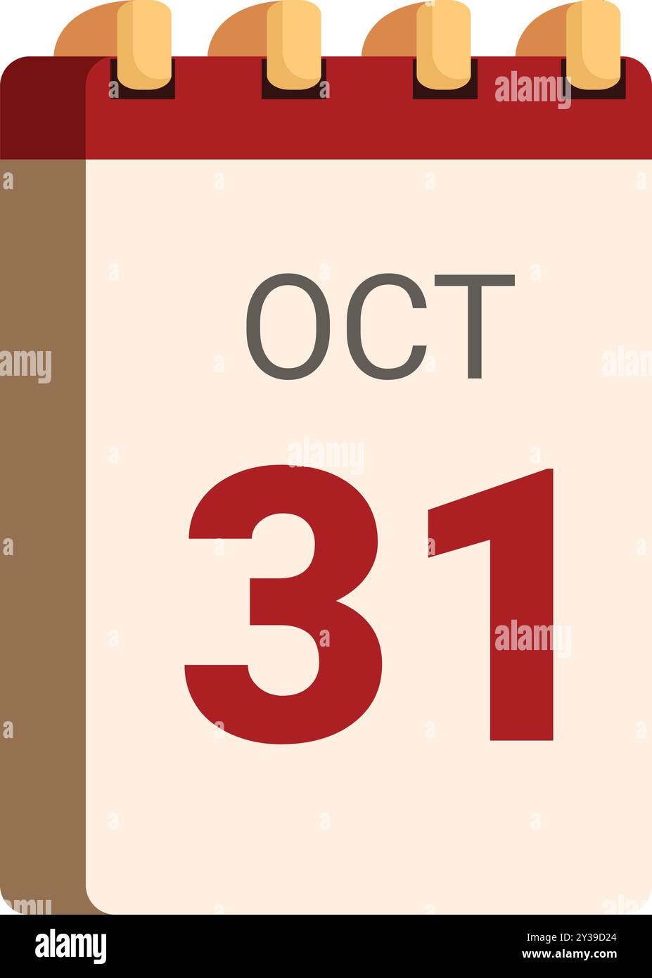 Questa pagina del calendario del 31 ottobre ricorda la gente di halloween Illustrazione Vettoriale