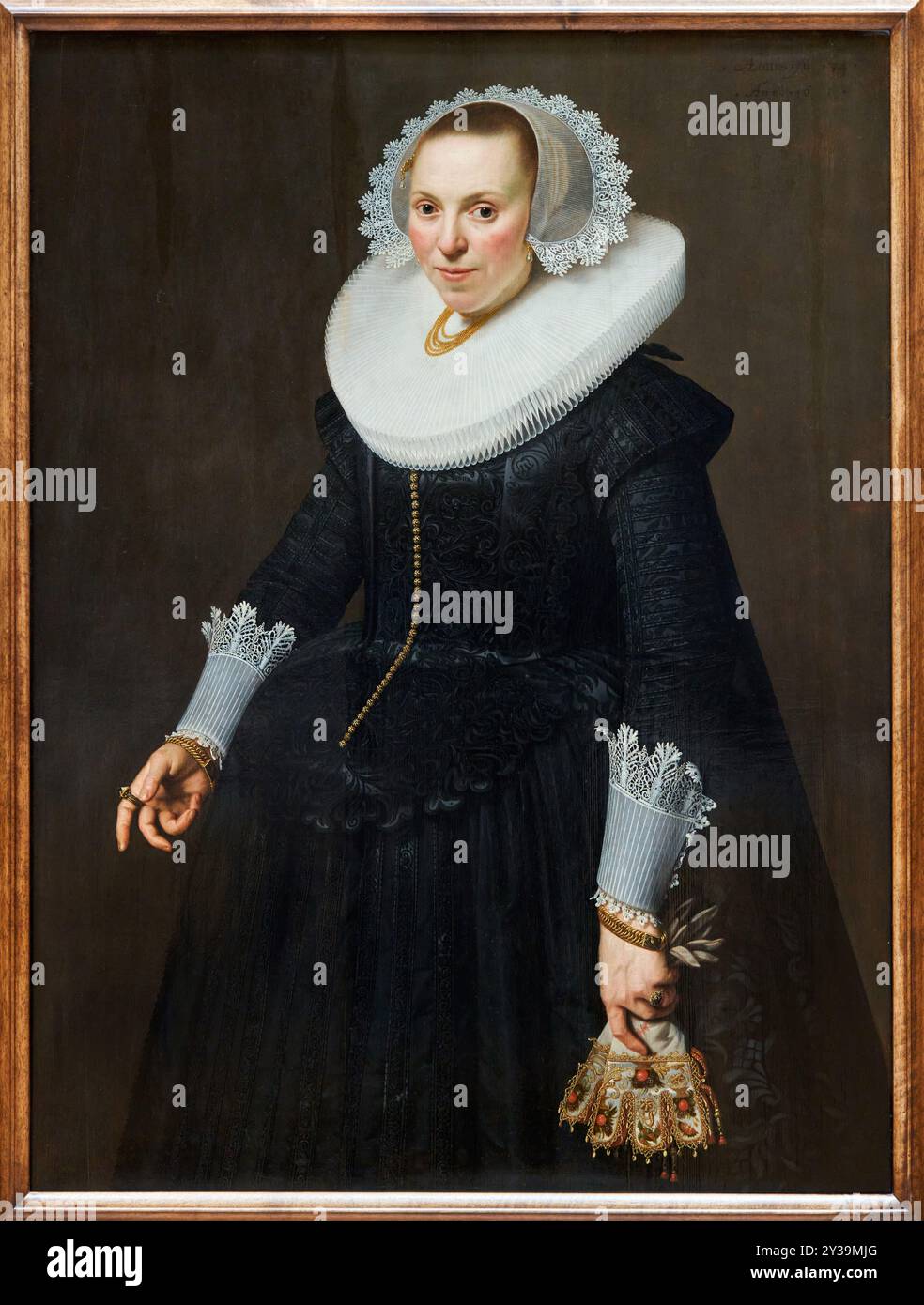 Ritratto di una donna di quarantaquattro anni, 1634, Attribué à Nicolaes ELIAS, dit PICKENOY, Amsterdam (Pays-Bas), 1590-1591 - 1654-1656, Musée du Louvre, Foto Stock