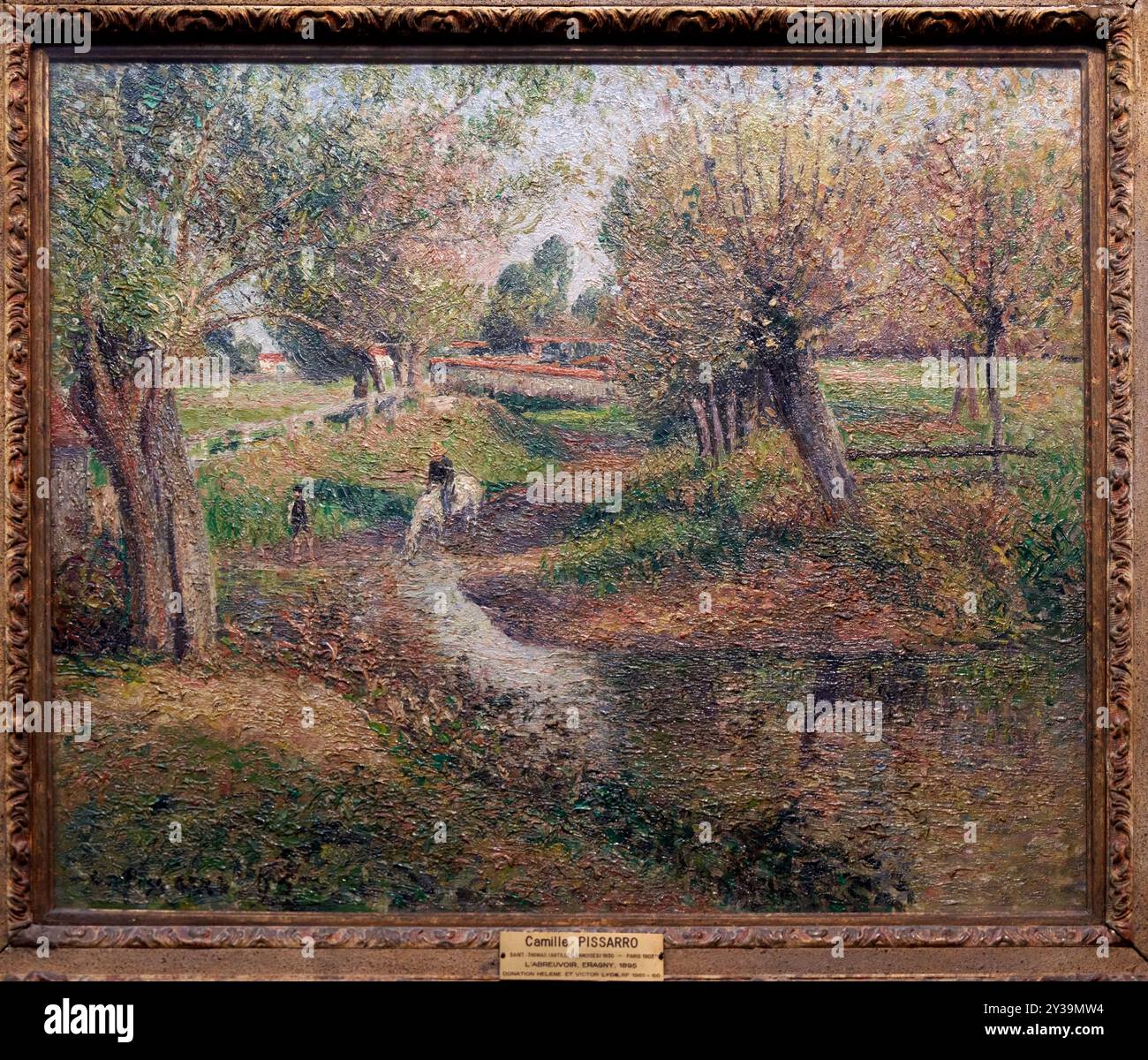 The Watering Place, Éragny (Francia), Oil on Canvas, 1895, Camille PISSARRO, Saint-Thomas (Caraibes, États-Unis),1830 - Parigi (Francia), 1903, Musée du Foto Stock