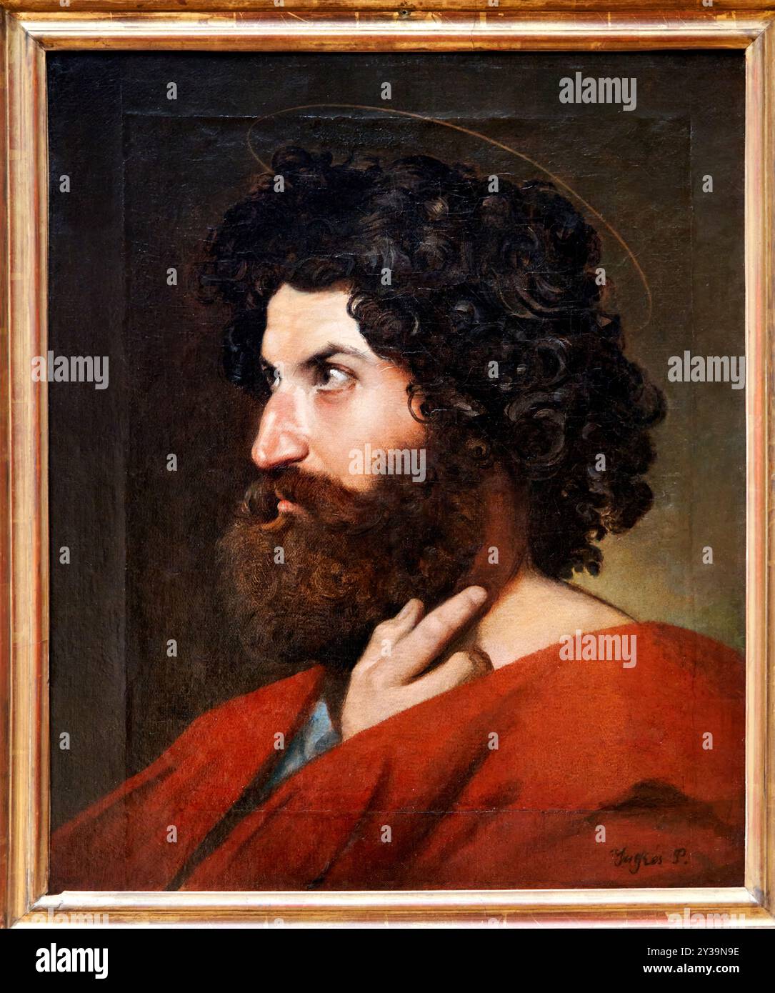 Capo di San Matteo, circa 1820, olio su tela, Jean-Auguste-Dominique INGRES, Montauban, 1780 - Parigi, 1867, Musée du Louvre, Parigi, Francia Foto Stock