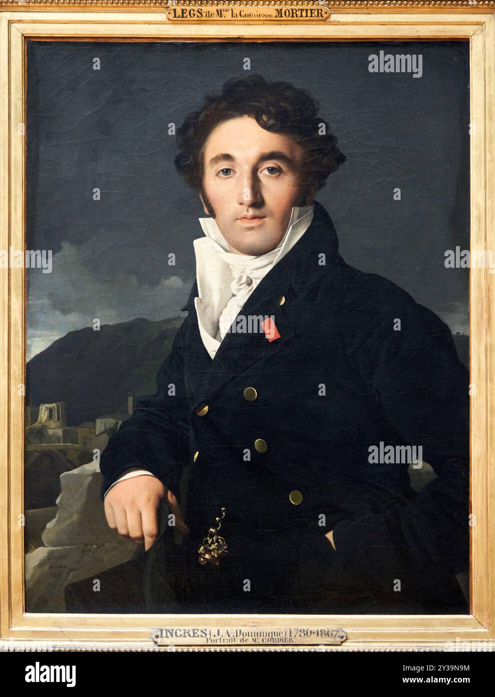 Ritratto di Charles Cordier (1777-1870), ispettore dei timbri e delle proprietà a Roma, 1811, olio su tela, Jean-Auguste-Dominique INGRES, Montauban, Foto Stock