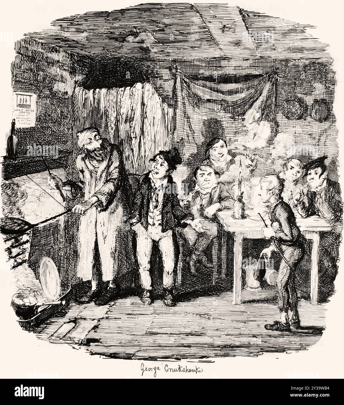 "Oliver ha introdotto il rispettabile vecchio Signore." Da 'Oliver Twist' di Boz (Charles Dickens). Vol. 1. Londra, 1838. Prima edizione Foto Stock